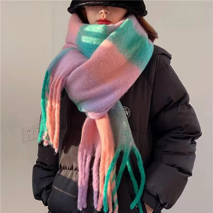 Warm Cashmere Rainbow Scarf