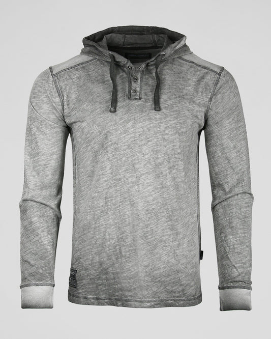 ZIMEGO Vintage Hooded Henley